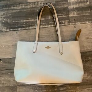 Coach Cream Leather Tote